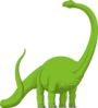 Green Brachiosaurus Clip Art